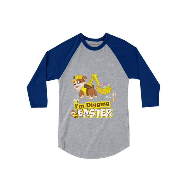 Im Digging Preschool Tractor Love Boy 3/4 Sleeve Baseball Jersey Toddler Shirt 